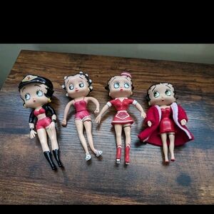 Betty Boop Classic Cartoon Character Doll Set - Red and Black